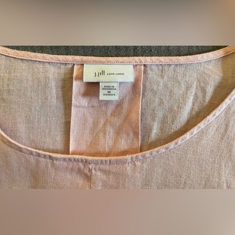 J. Jill Love Linen light pink 100% linen maxi dress 3X - Picture 12 of 12